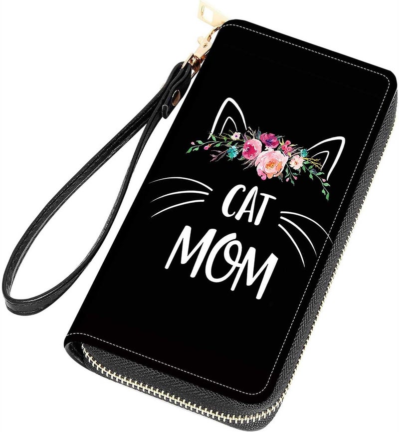FQTBCEARI Hummingbird Flower Print Women Large Capacity Wallet PU Leather Zipper Clutch Purse for Smart Phone/Card/Coin/Cash - Image 1